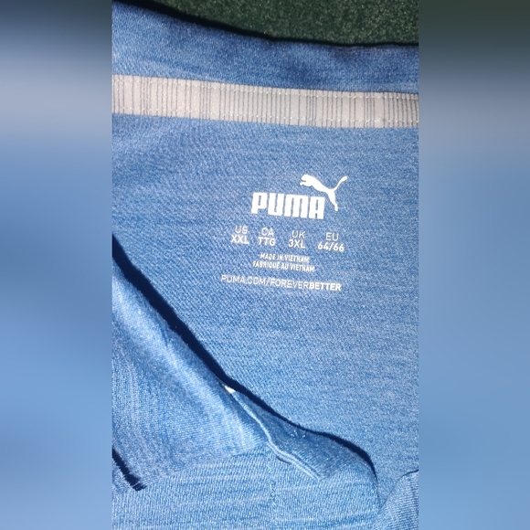PUMA Mens Blue Collared XXL Shirt - Picture 2 of 2